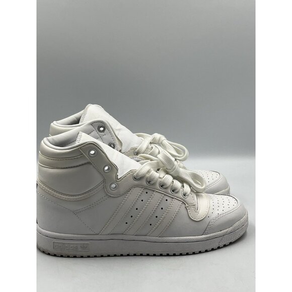 Adidas Top Ten Lace Up High Hi Top Shoes Old School White  Size 5 - Picture 10 of 16